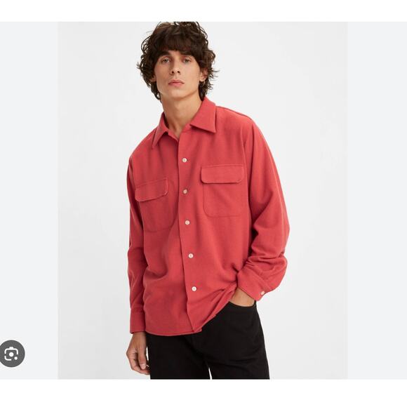 Vintage Levi's Men's Long Sleeve Button Down Shirt Red - Size XL - Picture 1 of 9